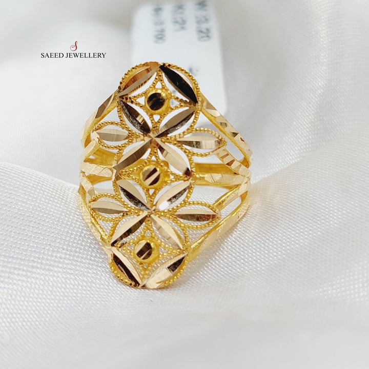 21K Gold Leaf Ring by Saeed Jewelry - Image 4