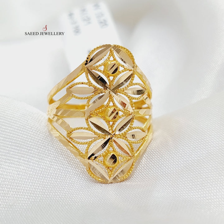 21K Gold Leaf Ring by Saeed Jewelry - Image 6