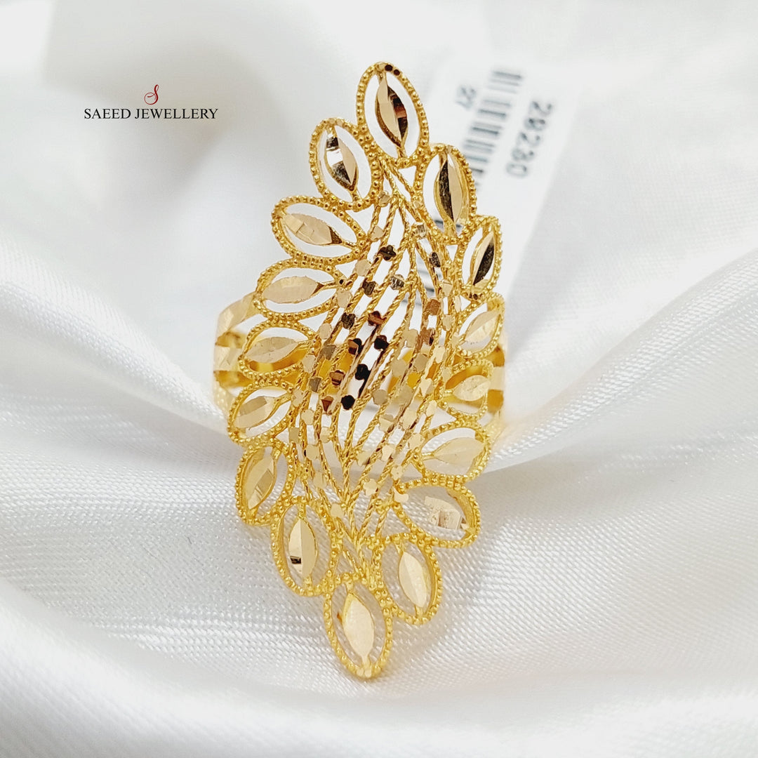 21K Gold Leaf Ring by Saeed Jewelry - Image 1