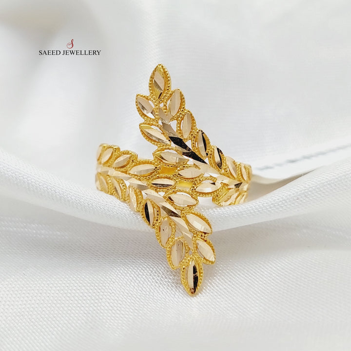 21K Gold Leaf Ring by Saeed Jewelry - Image 2