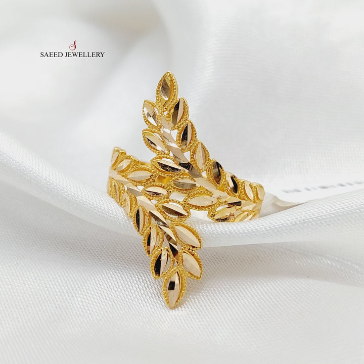 21K Gold Leaf Ring by Saeed Jewelry - Image 2