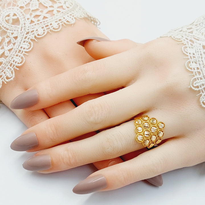 21K Gold Leaf Ring by Saeed Jewelry - Image 4