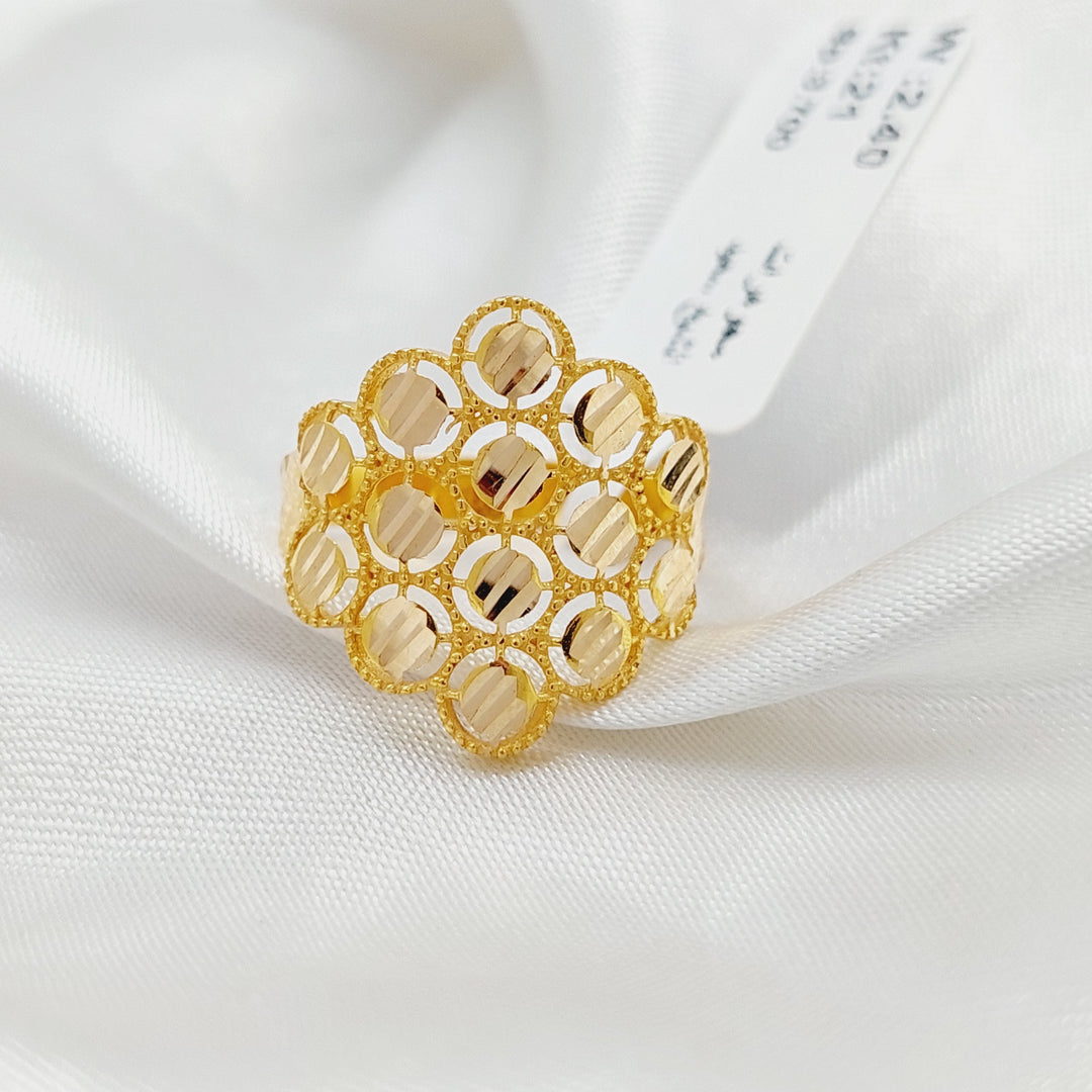 Leaf Ring  Made Of 21K Yellow Gold by Saeed Jewelry-29233