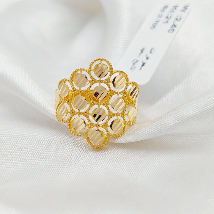 Leaf Ring  Made Of 21K Yellow Gold by Saeed Jewelry-29233