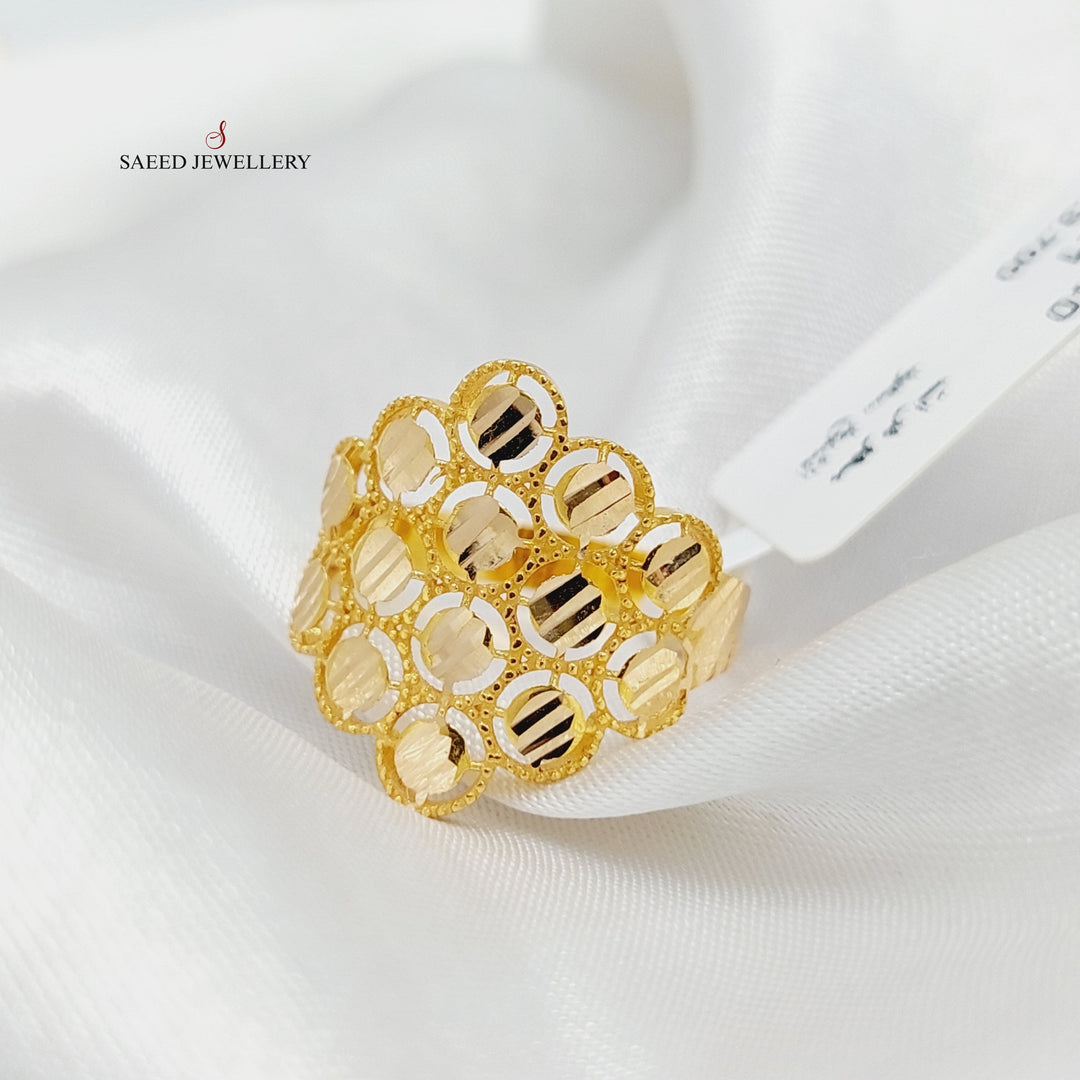 21K Gold Leaf Ring by Saeed Jewelry - Image 2