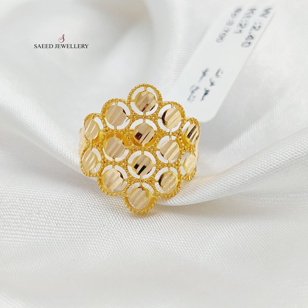 21K Gold Leaf Ring by Saeed Jewelry - Image 1