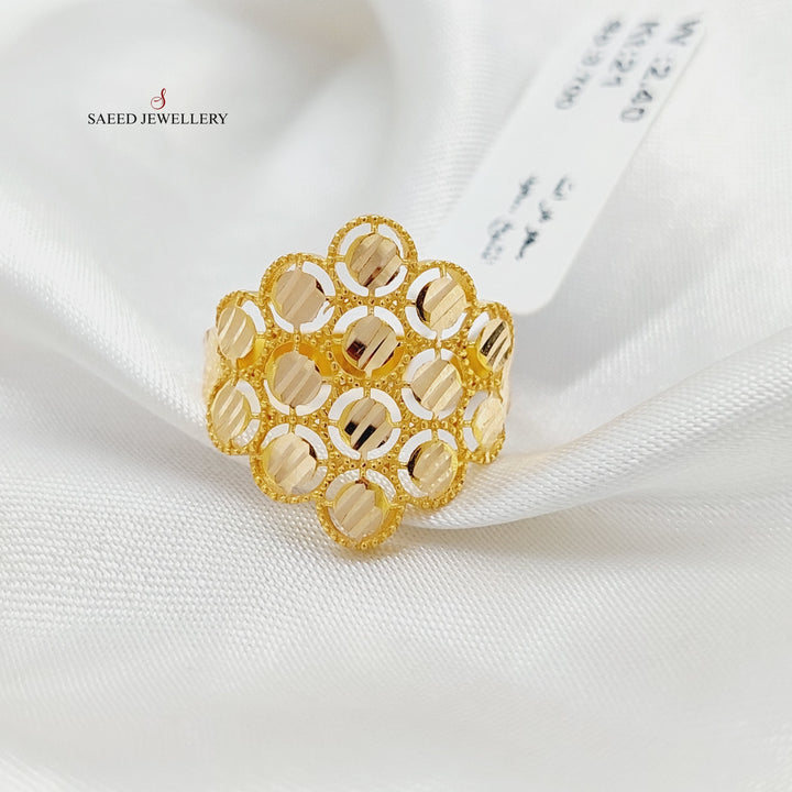 21K Gold Leaf Ring by Saeed Jewelry - Image 1