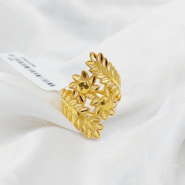 21K Gold Leaf Ring by Saeed Jewelry - Image 2