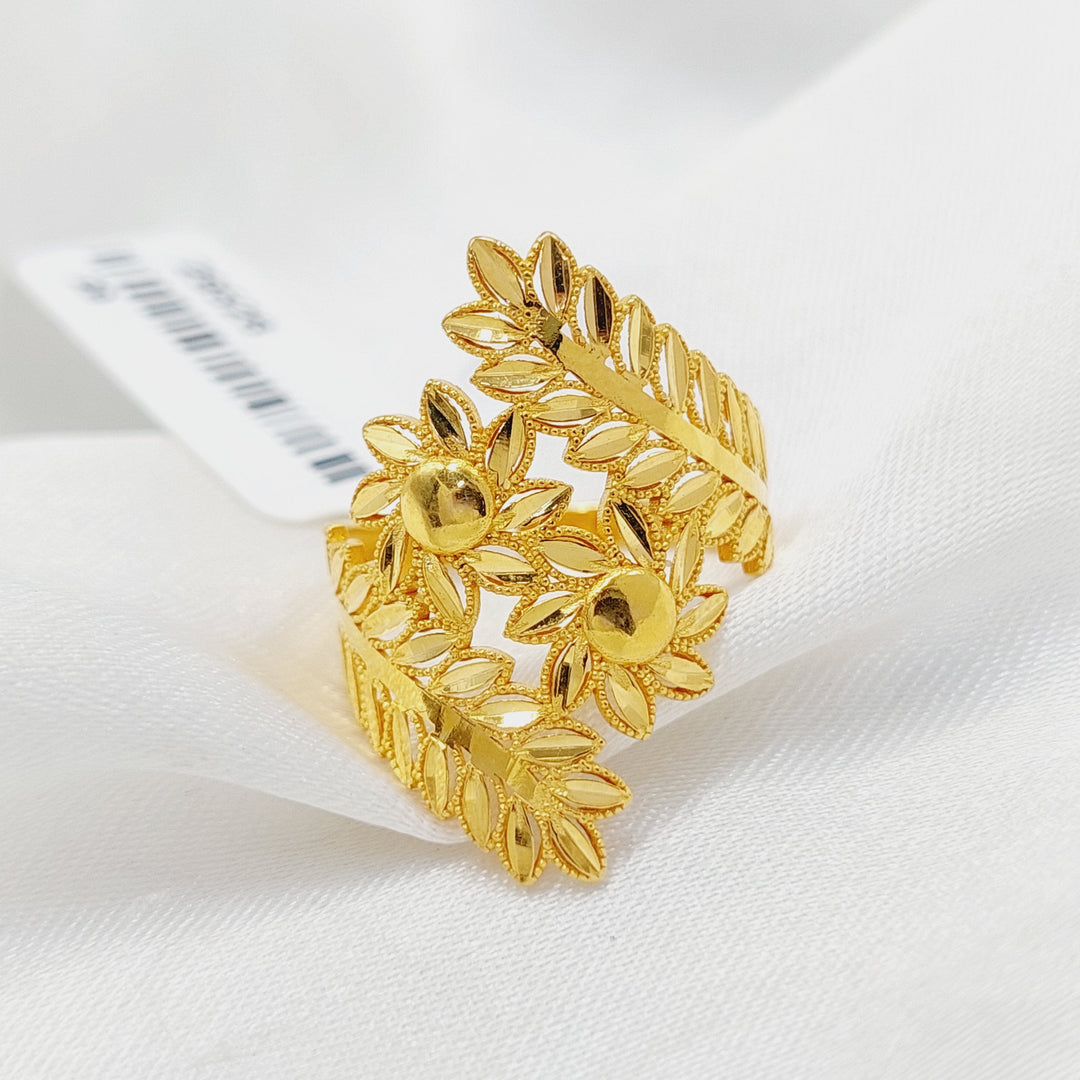 21K Gold Leaf Ring by Saeed Jewelry - Image 1