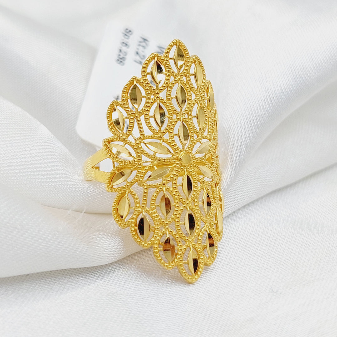 21K Gold Leaf Ring by Saeed Jewelry - Image 3