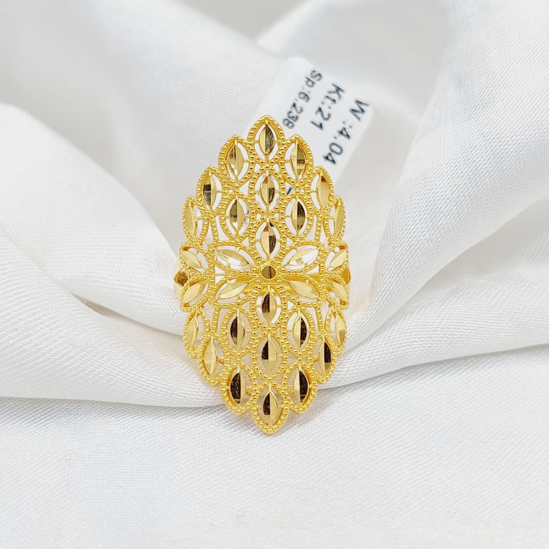 Leaf Ring  Made Of 21K Yellow Gold by Saeed Jewelry-29527