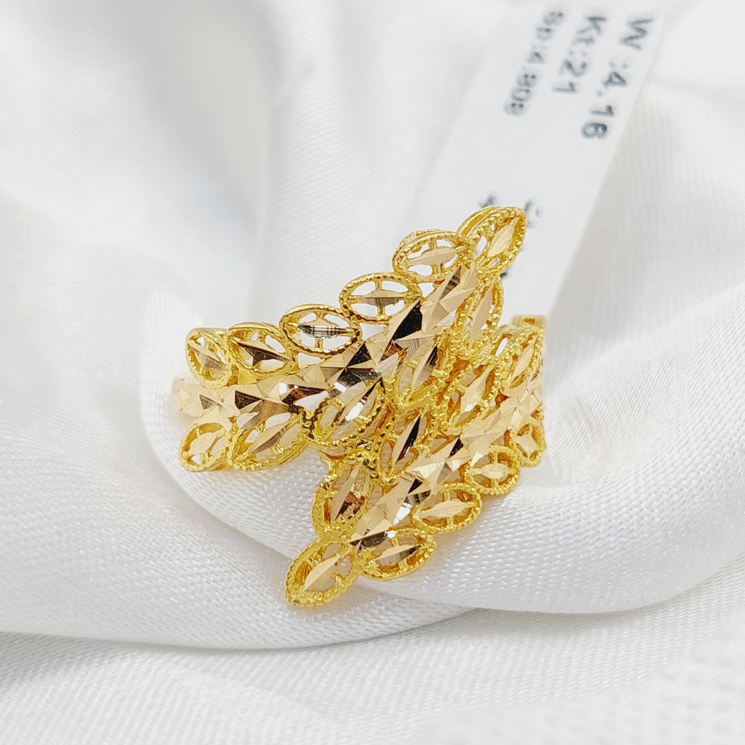 21K Gold Leaf Ring by Saeed Jewelry - Image 3