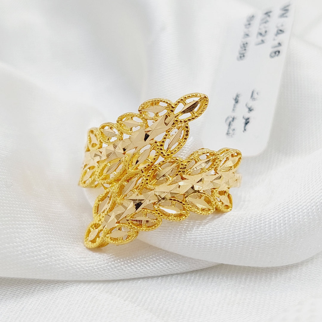 21K Gold Leaf Ring by Saeed Jewelry - Image 1