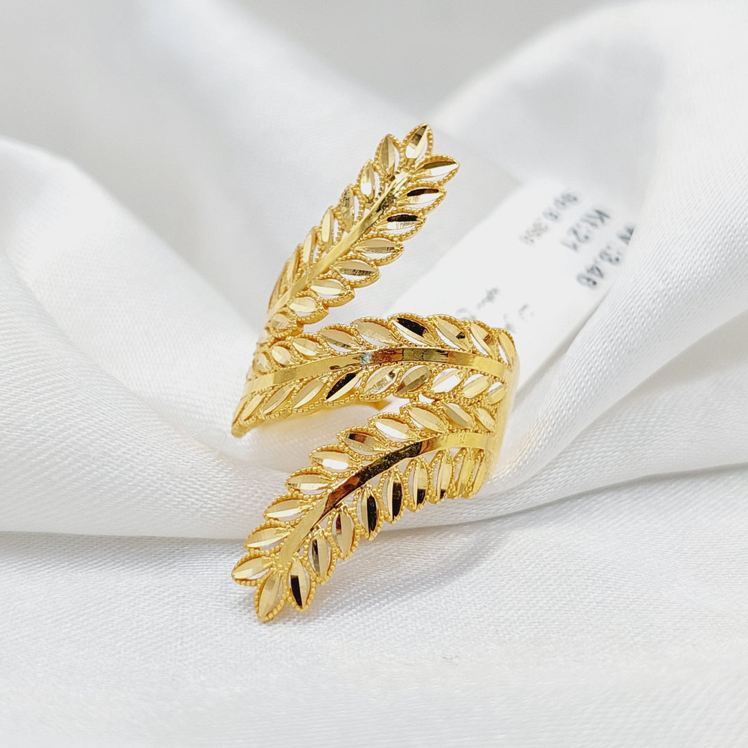 21K Gold Leaf Ring by Saeed Jewelry - Image 6