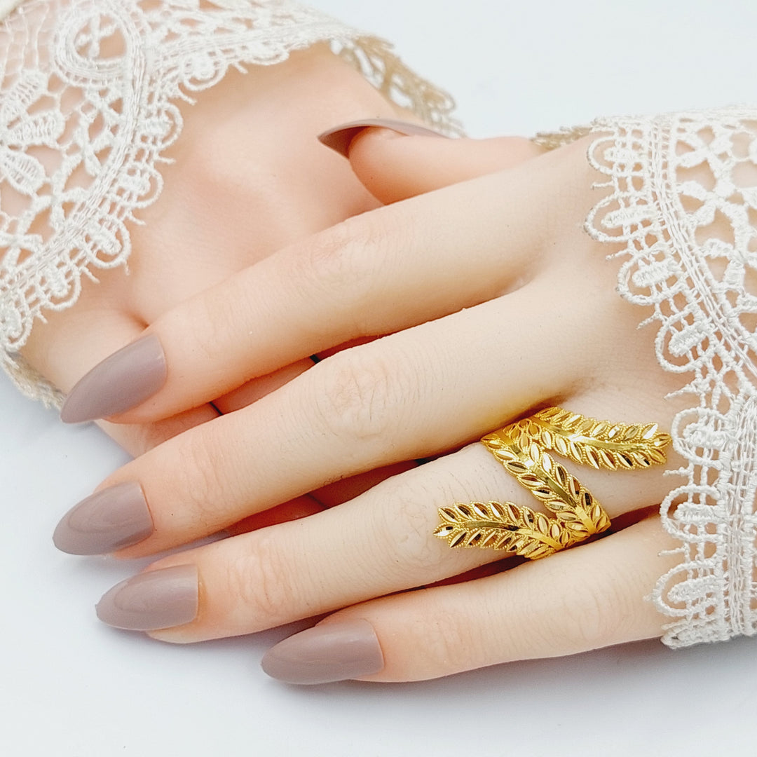 Leaf Ring  Made Of 21K Yellow Gold by Saeed Jewelry-29530