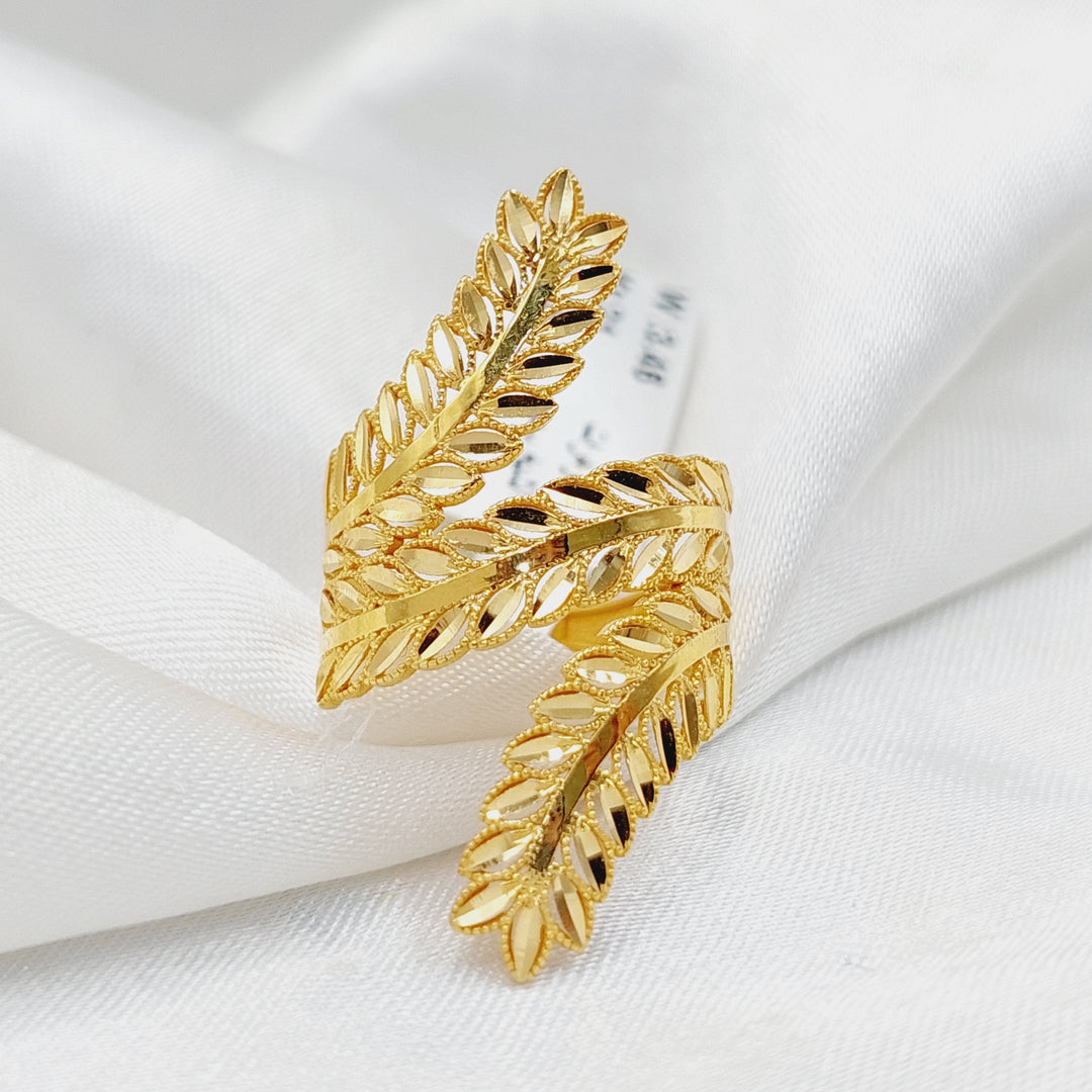 21K Gold Leaf Ring by Saeed Jewelry - Image 1