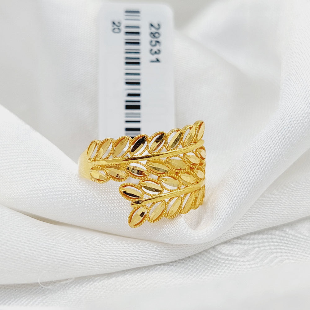 21K Gold Leaf Ring by Saeed Jewelry - Image 2