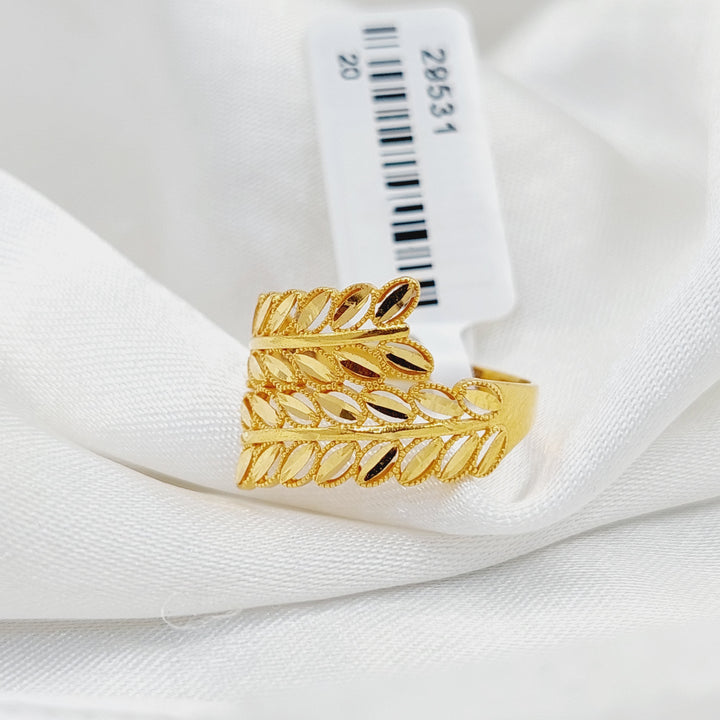 21K Gold Leaf Ring by Saeed Jewelry - Image 3