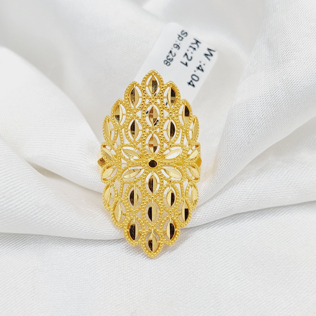 21K Gold Leaf Ring by Saeed Jewelry - Image 2