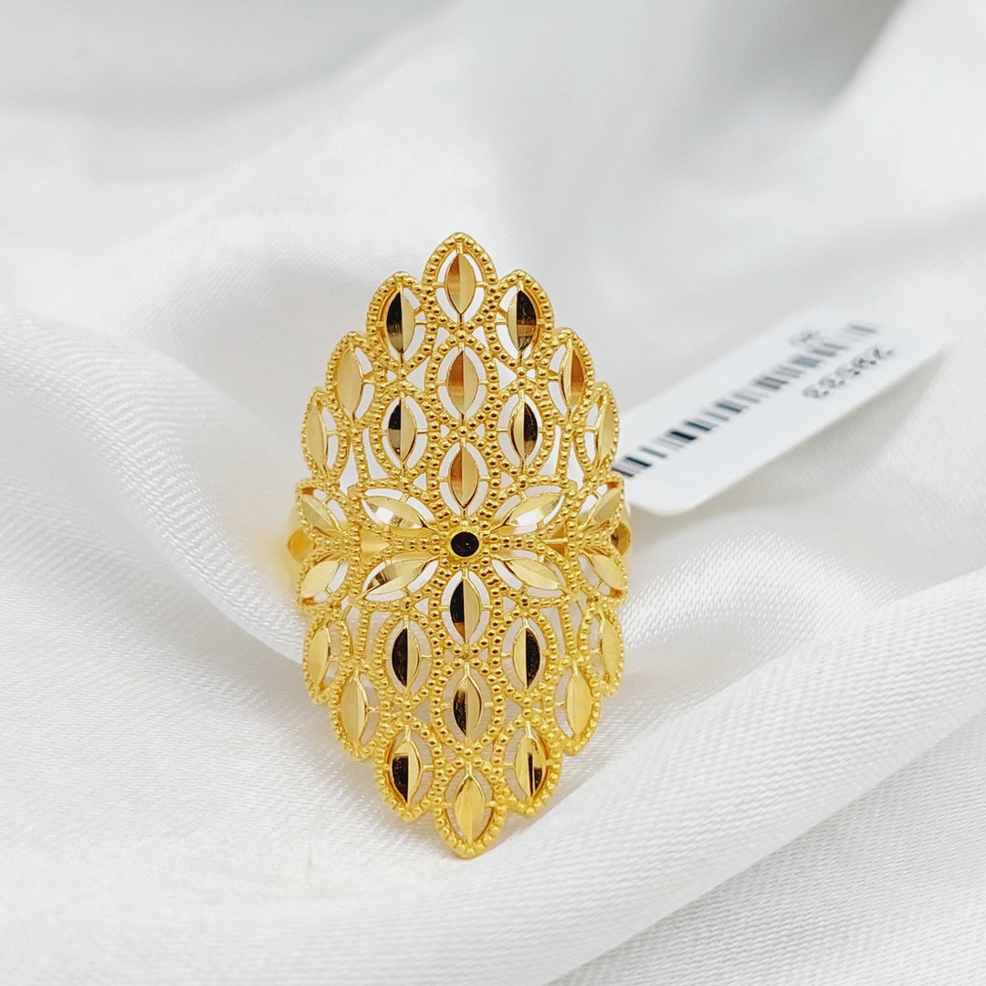 21K Gold Leaf Ring by Saeed Jewelry - Image 4