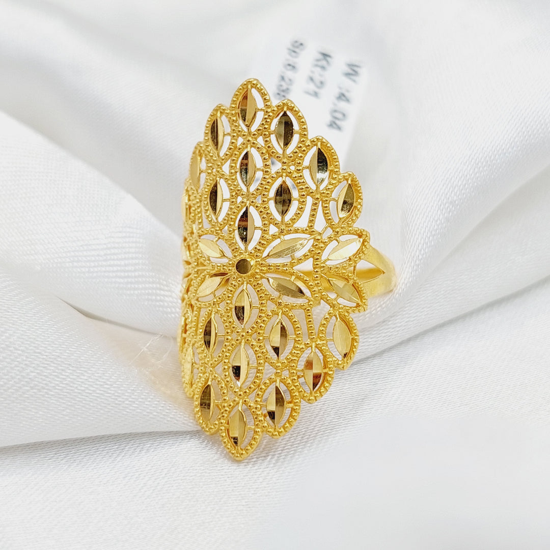 21K Gold Leaf Ring by Saeed Jewelry - Image 5