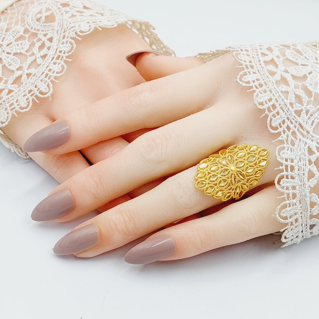 Leaf Ring  Made Of 21K Yellow Gold by Saeed Jewelry-29533