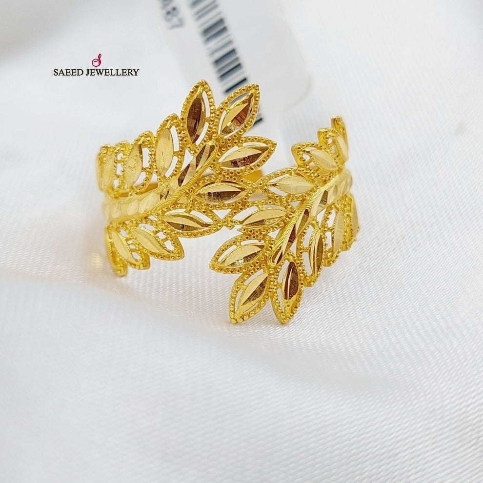 Leaf Ring  Made Of 21K Yellow Gold by Saeed Jewelry-29609