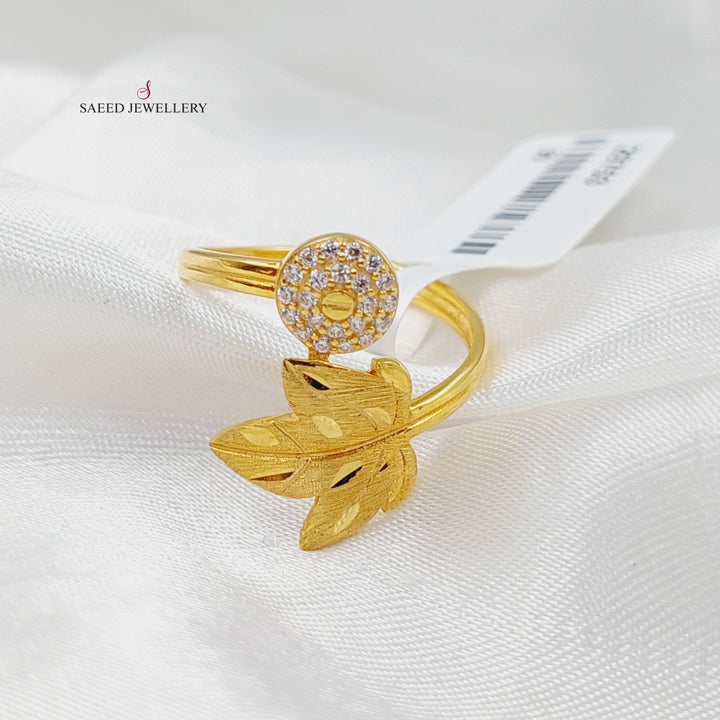 21K Gold Leaf Ring by Saeed Jewelry - Image 2