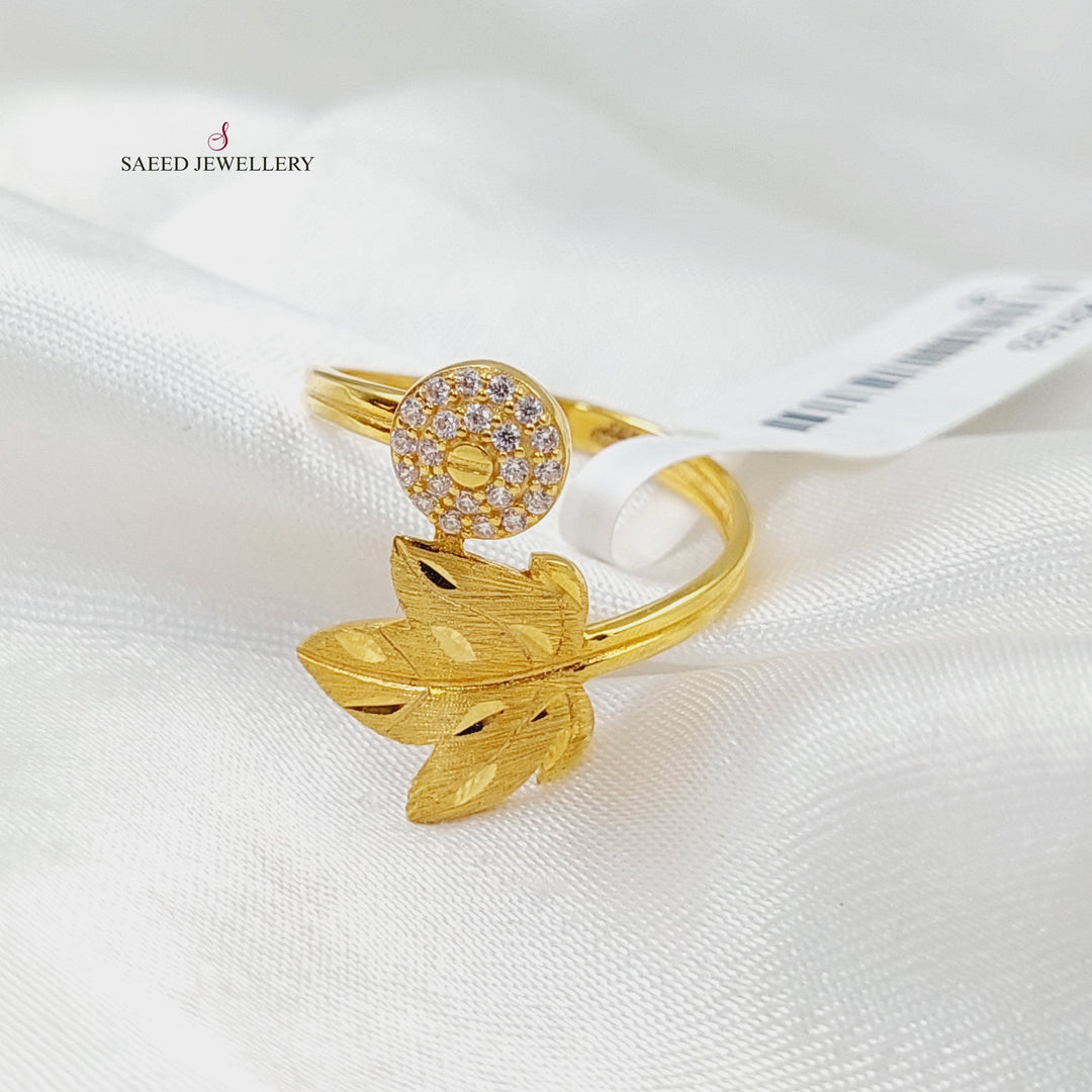 21K Gold Leaf Ring by Saeed Jewelry - Image 3