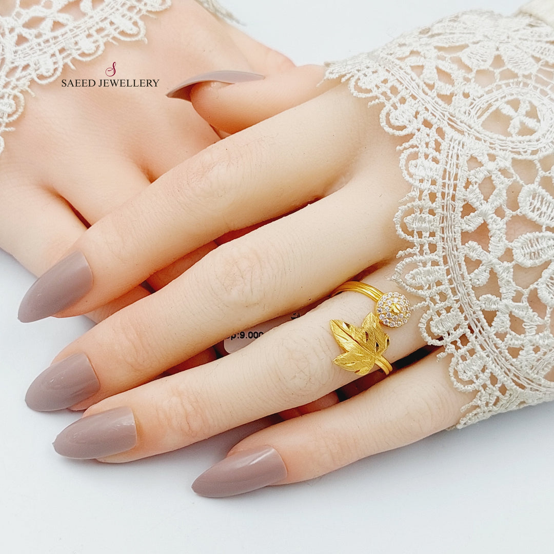 21K Gold Leaf Ring by Saeed Jewelry - Image 5