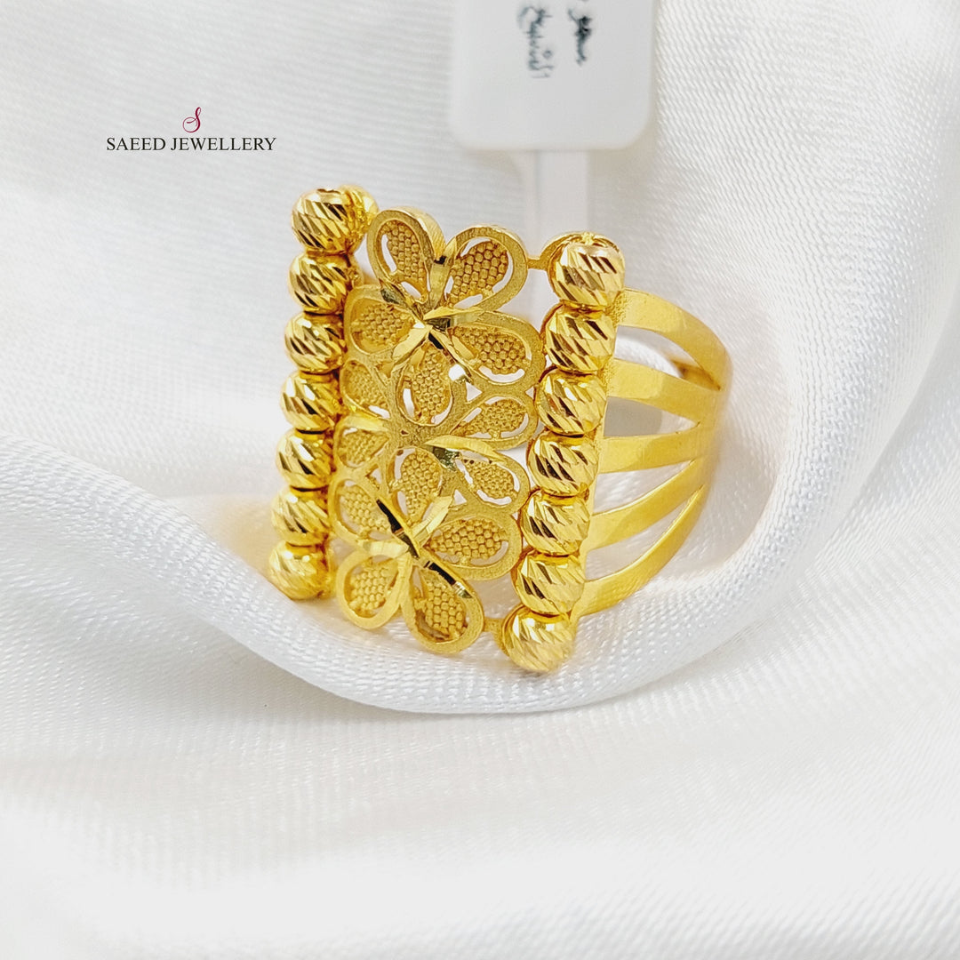 21K Gold Leaf Ring by Saeed Jewelry - Image 2