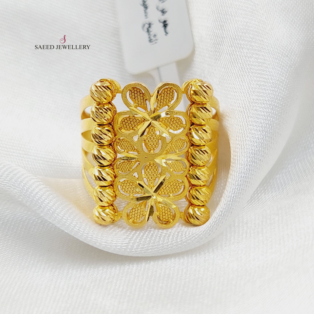 21K Gold Leaf Ring by Saeed Jewelry - Image 3