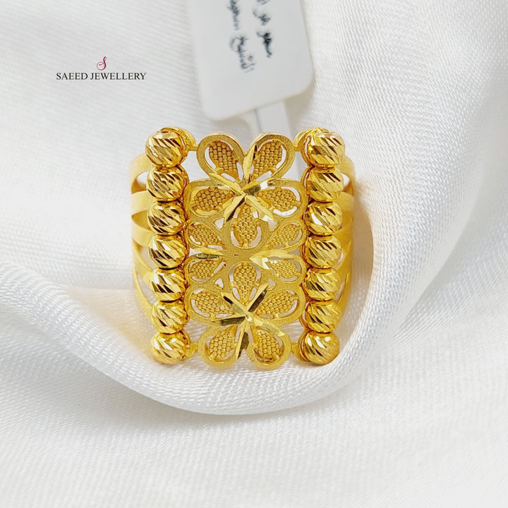 21K Gold Leaf Ring by Saeed Jewelry - Image 3