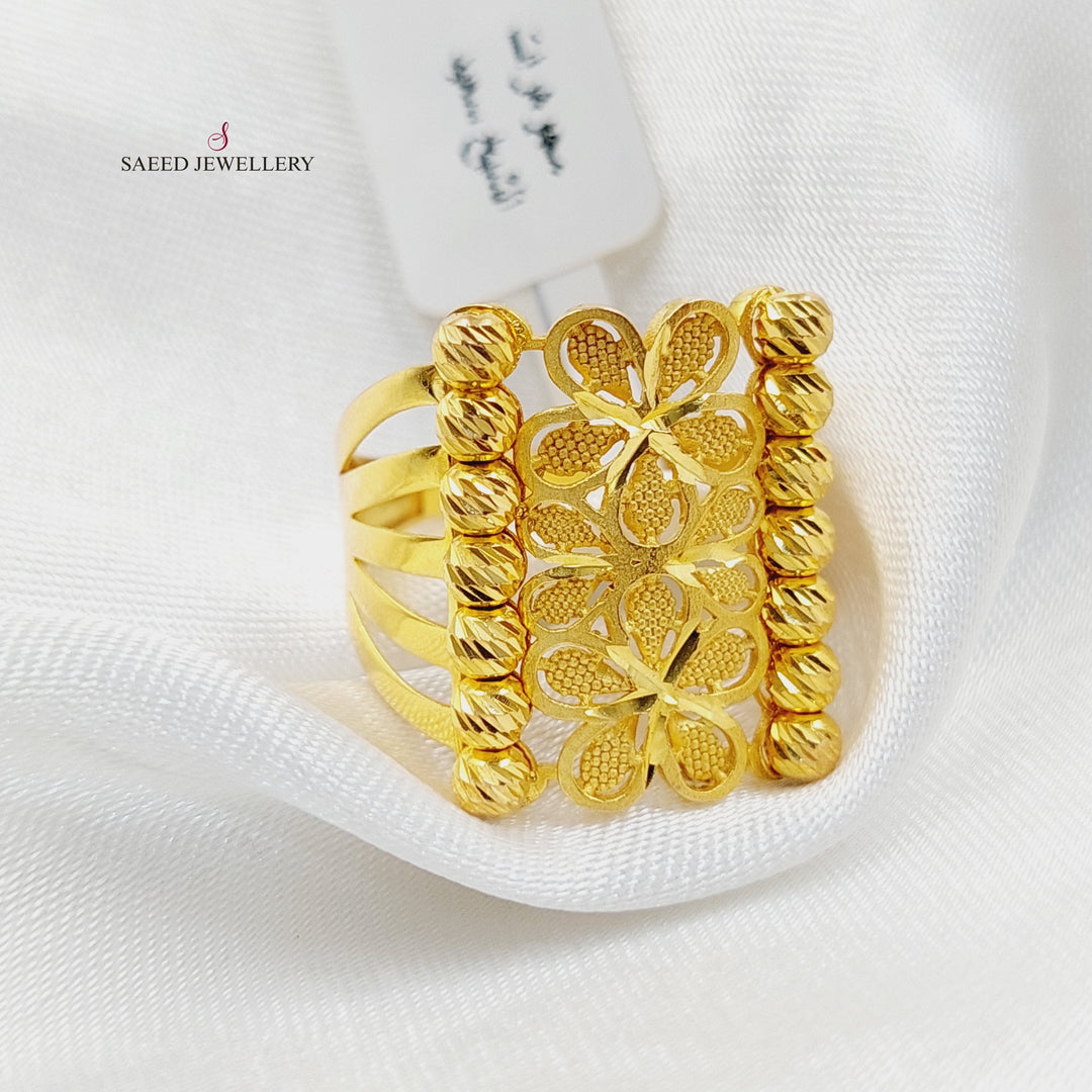 21K Gold Leaf Ring by Saeed Jewelry - Image 1