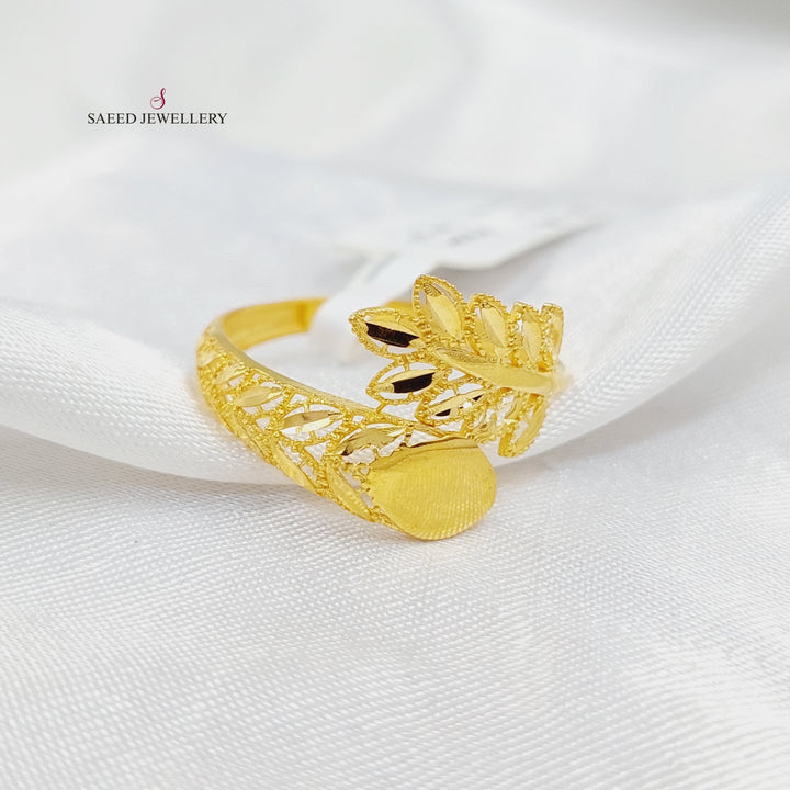 21K Gold Leaf Ring by Saeed Jewelry - Image 3