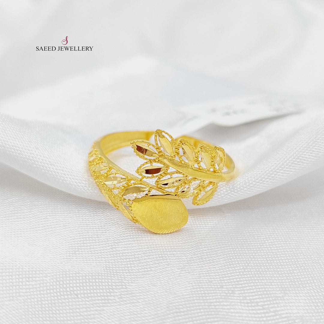 21K Gold Leaf Ring by Saeed Jewelry - Image 1