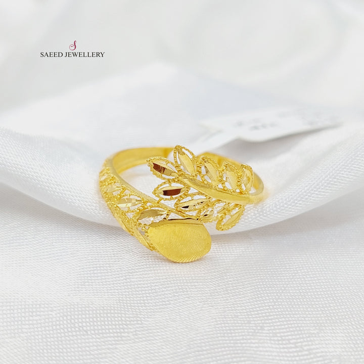 21K Gold Leaf Ring by Saeed Jewelry - Image 1