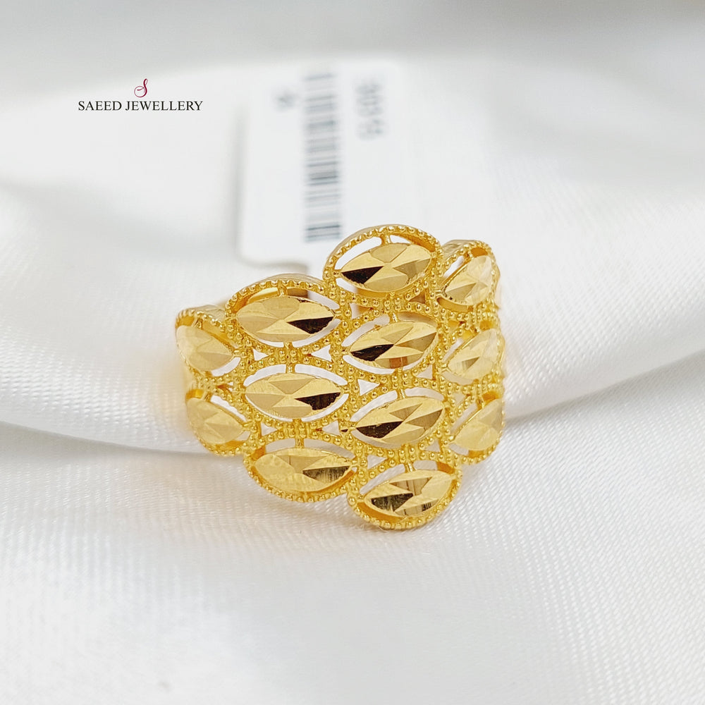 Leaf Ring  Made Of 21K Yellow Gold by Saeed Jewelry-30315