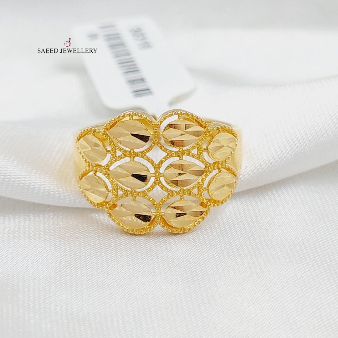 Leaf Ring  Made Of 21K Yellow Gold by Saeed Jewelry-30315