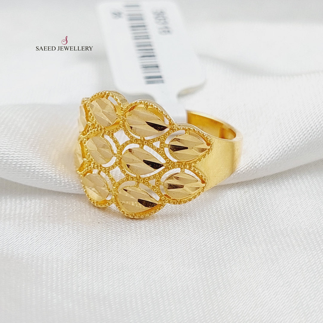 Leaf Ring  Made Of 21K Yellow Gold by Saeed Jewelry-30315