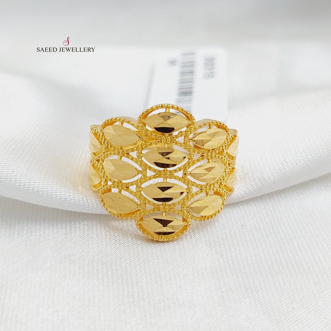 Leaf Ring  Made Of 21K Yellow Gold by Saeed Jewelry-30315