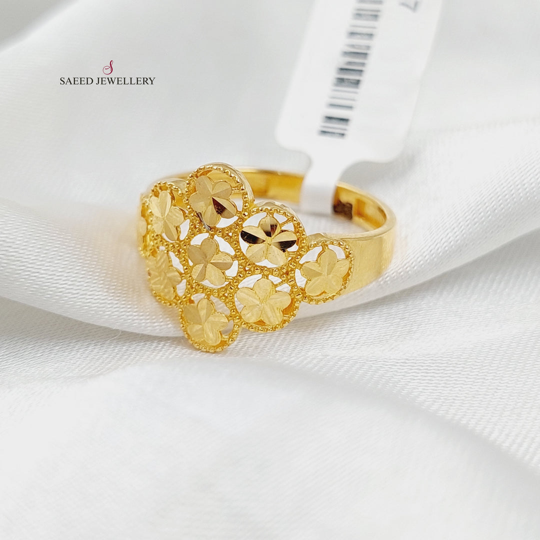Leaf Ring  Made Of 21K Yellow Gold by Saeed Jewelry-30317