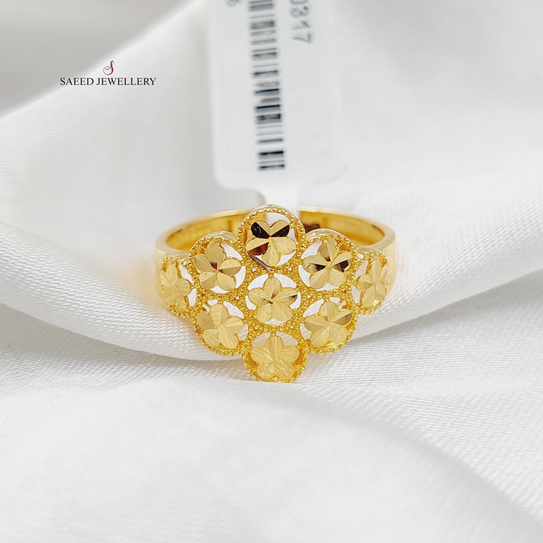 Leaf Ring  Made Of 21K Yellow Gold by Saeed Jewelry-30317