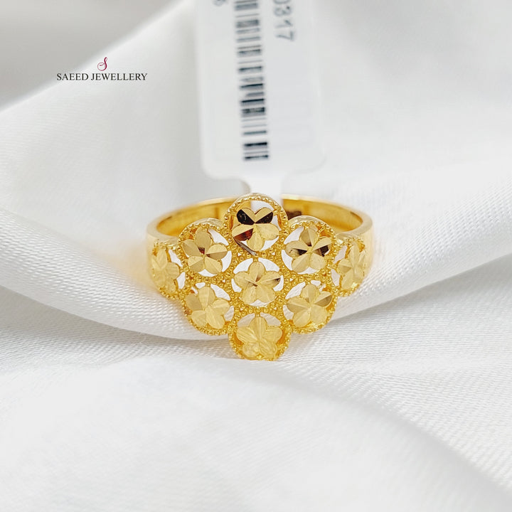 Leaf Ring  Made Of 21K Yellow Gold by Saeed Jewelry-30317