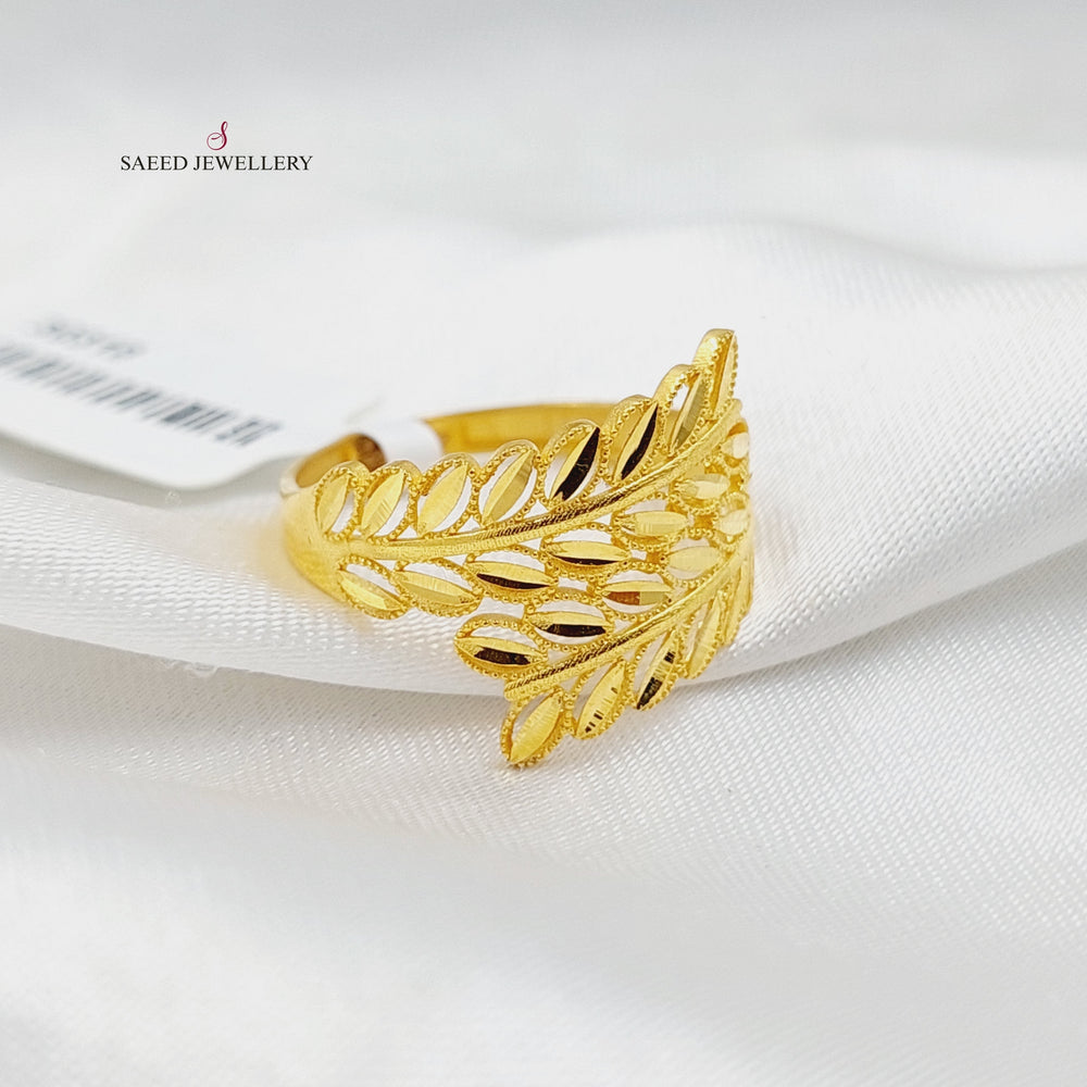 Leaf Ring  Made Of 21K Yellow Gold by Saeed Jewelry-30318