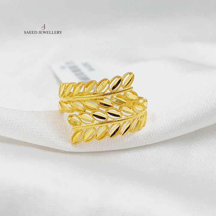 Leaf Ring  Made Of 21K Yellow Gold by Saeed Jewelry-30318