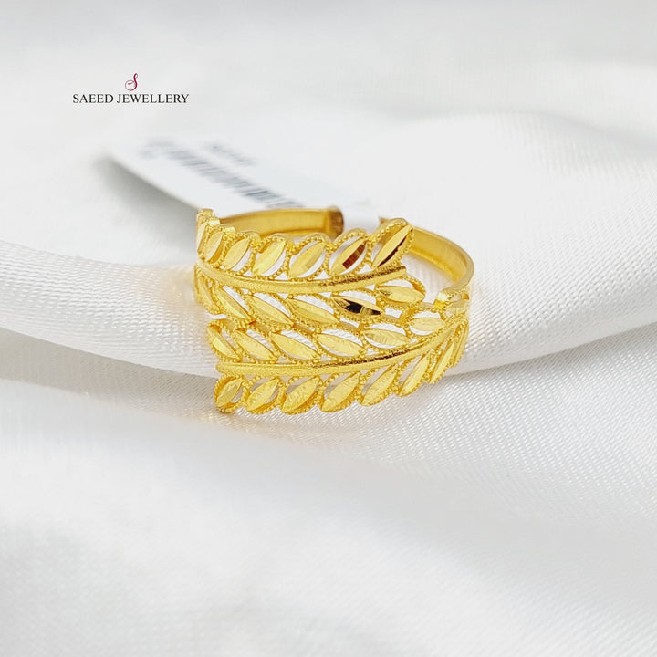 Leaf Ring  Made Of 21K Yellow Gold by Saeed Jewelry-30318
