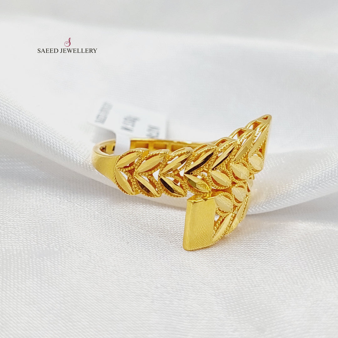 Leaf Ring  Made of 21K Yellow Gold by Saeed Jewelry-31001