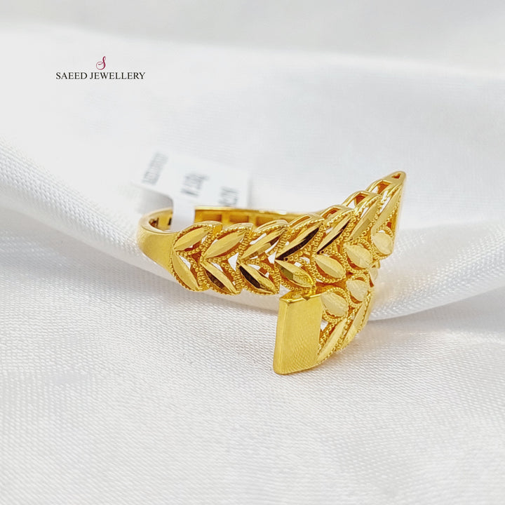 21K Gold Leaf Ring by Saeed Jewelry - Image 2