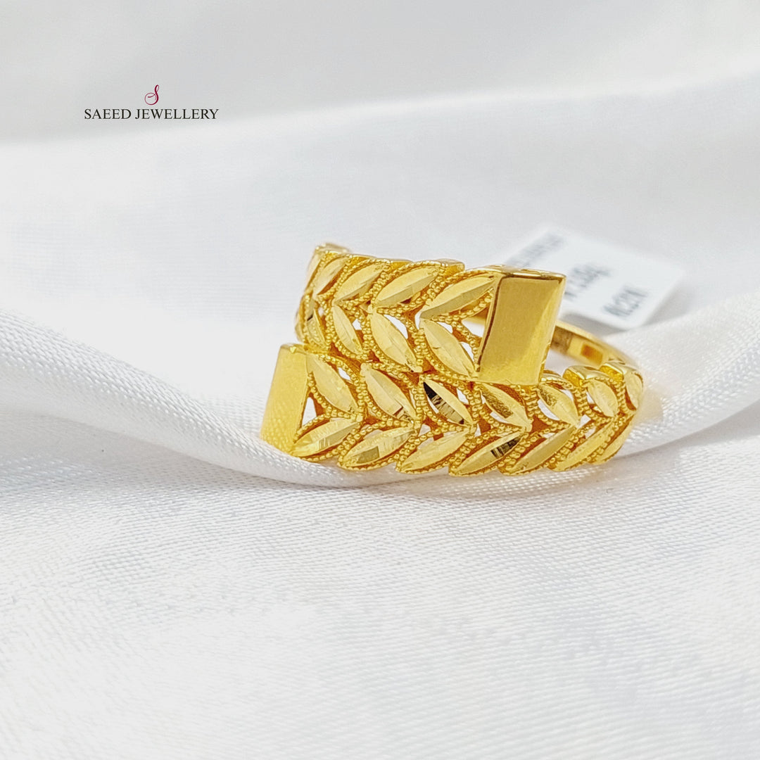 Leaf Ring  Made of 21K Yellow Gold by Saeed Jewelry-31001